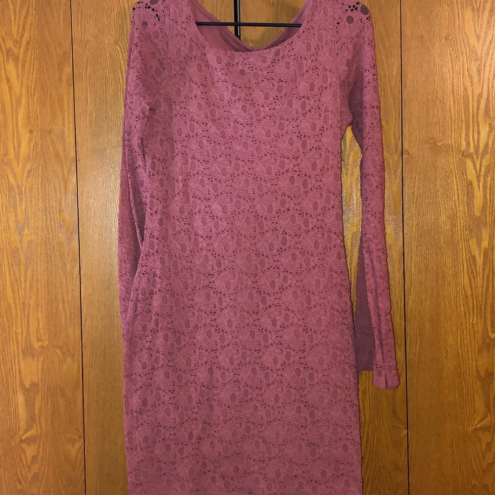 Pink lace dress